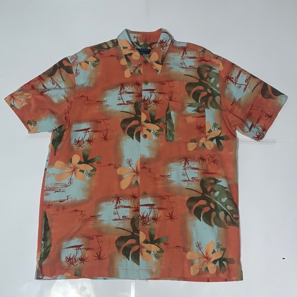 😎 Vintage 😎 Hawaiian Hathaway Shirt Men’s Size Large - Picture 1 of 4